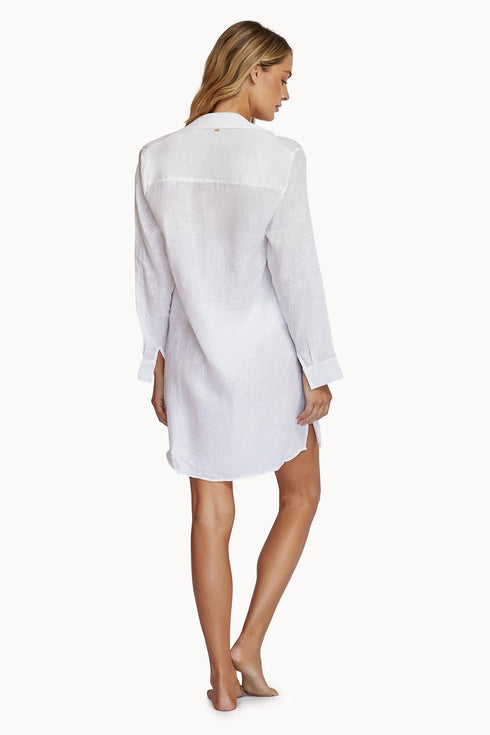 PQ Swim White Linen Millie Tie Cover Up