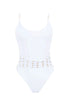 PQ Swim White Sand Beaded Brynn One Piece