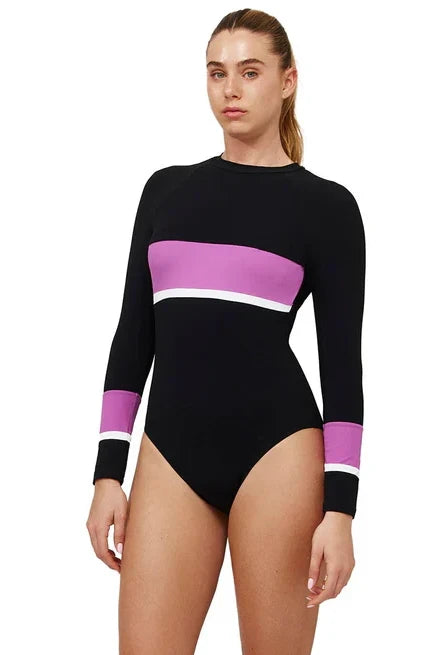 Gottex Free Sport Aqua Chic Long Sleeve One Piece