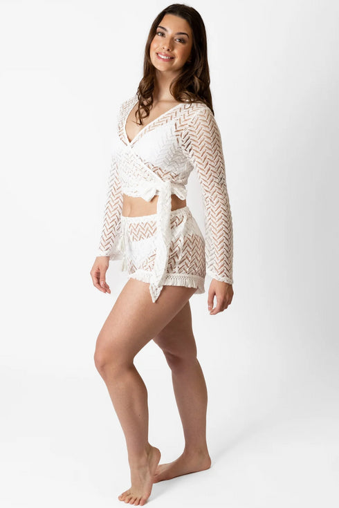 Koy Resort Zuma Long Sleeve Wrap Top