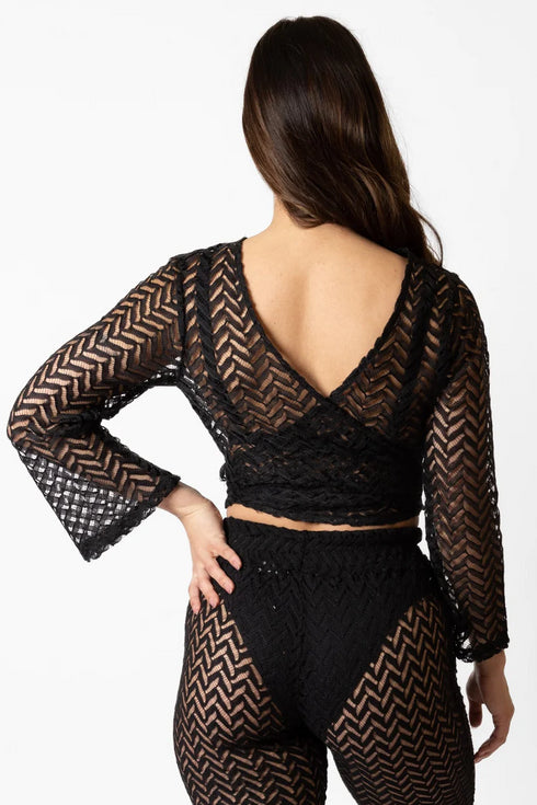 Koy Resort Zuma Long Sleeve Wrap Top