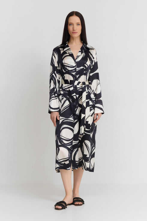 Shan Celine Long Silk Kimono