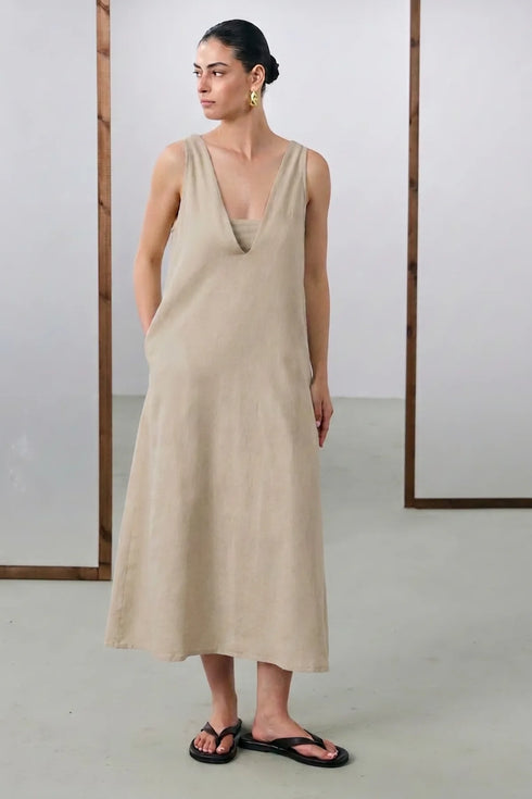 Gottex Beach Life Resort Coastal V-Neck Maxi Dress