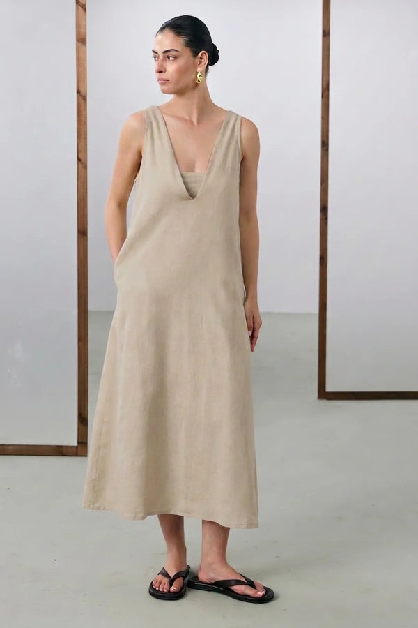 Gottex Beach Life Resort Coastal V-Neck Maxi Dress