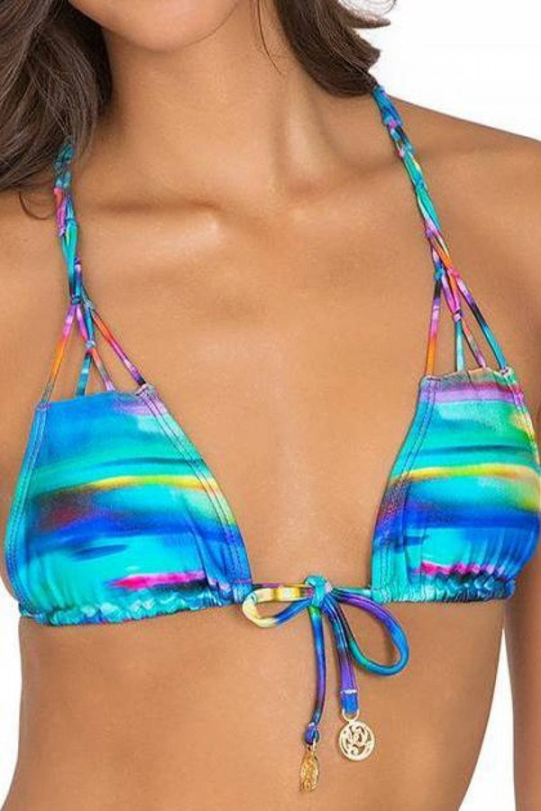 Luli Fama Cielito Lindo Knotted Net Back Triangle