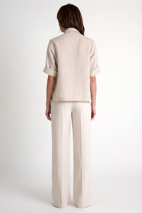 Shan Lina Linen & Lycra Blend Pants