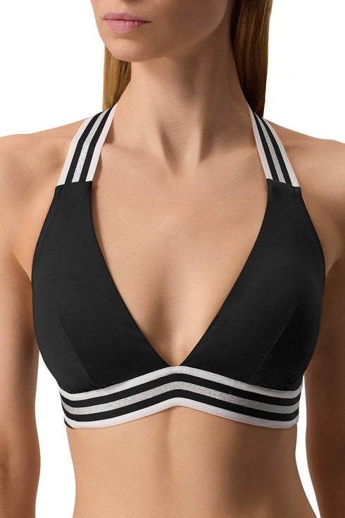 Lise Charmel 35b Energie Nautique N/w Crossed Back Triangle