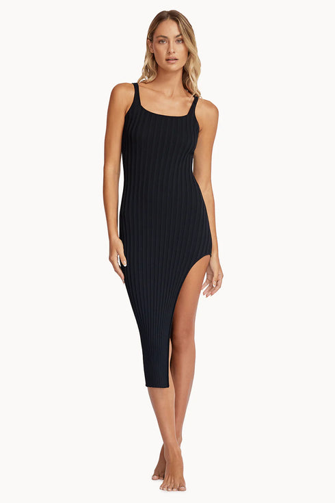 PQ Swim Black Piper Slit Dress