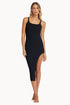 PQ Swim Black Piper Slit Dress