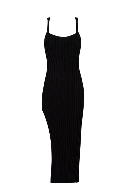 PQ Swim Black Piper Slit Dress