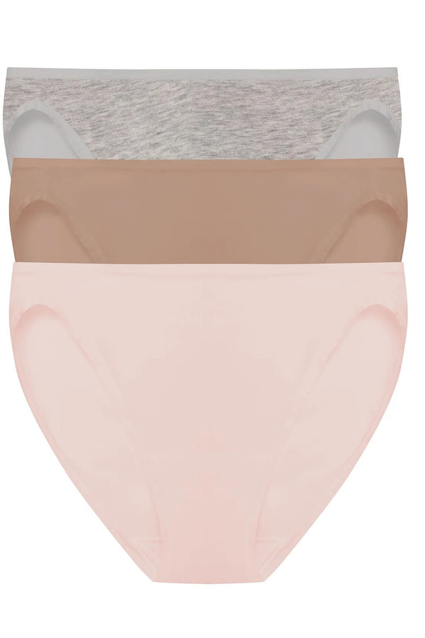 Natori Bliss Bare Cotton Bikini 3-pack