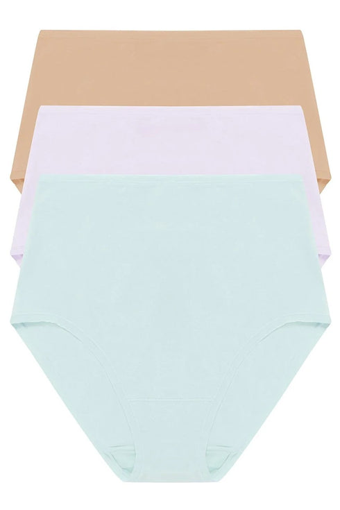 Natori Bliss Bare Cotton High Waist Brief 3-pack