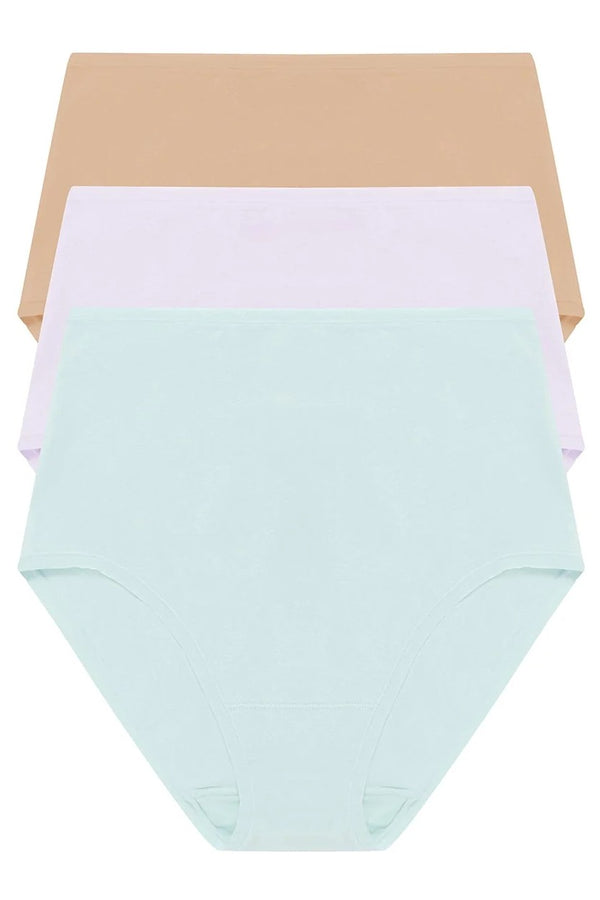 Natori Bliss Bare Cotton High Waist Brief 3-pack