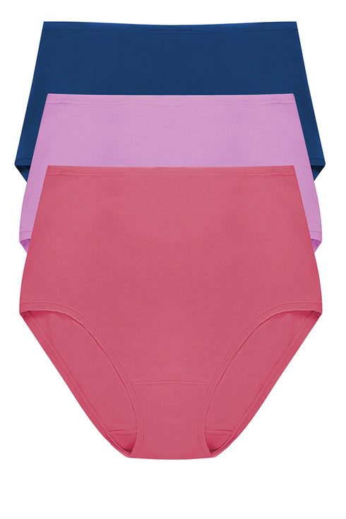 Natori Bliss Bare Cotton High Waist Brief 3-pack