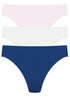 Natori Bliss Bare Cotton Thong 3-pack