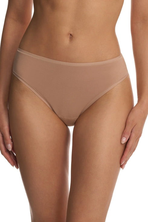 Natori Bliss Bare Cotton Thong 3-pack
