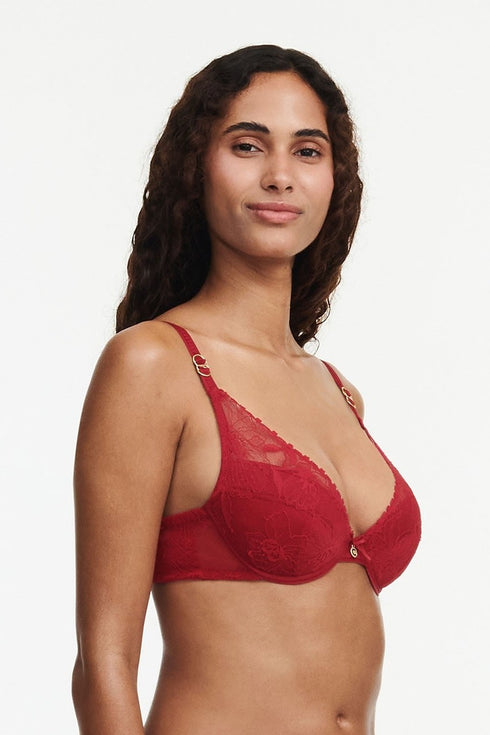 Chantelle Orchids Push-up Plunge Underwire
