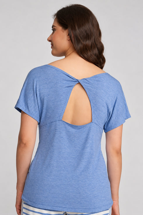 Fleurt With Me Dolman Tee With Back Twist