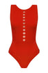 Shan Billy-rose High-neck one-piece swimsuit with round cutouts
