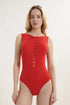 Shan Billy-rose High-neck one-piece swimsuit with round cutouts