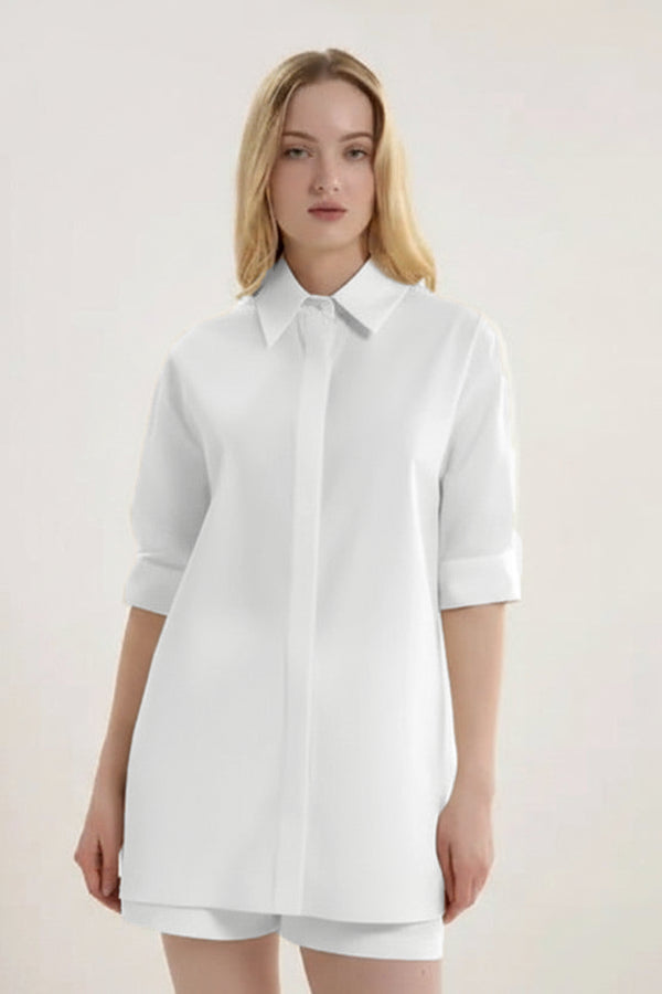 Shan Angèle Casual cotton poplin shirt
