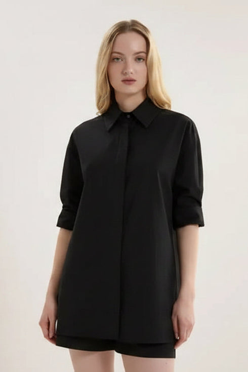 Shan Angèle Casual cotton poplin shirt