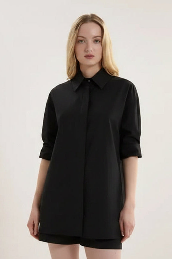 Shan Angèle Casual cotton poplin shirt