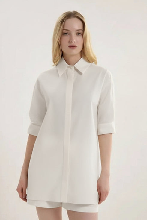 Shan Angèle Casual cotton poplin shirt