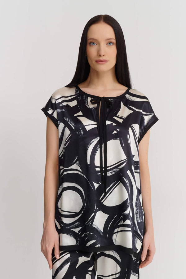 Shan Celine Silk Blouse With Boat Neckline