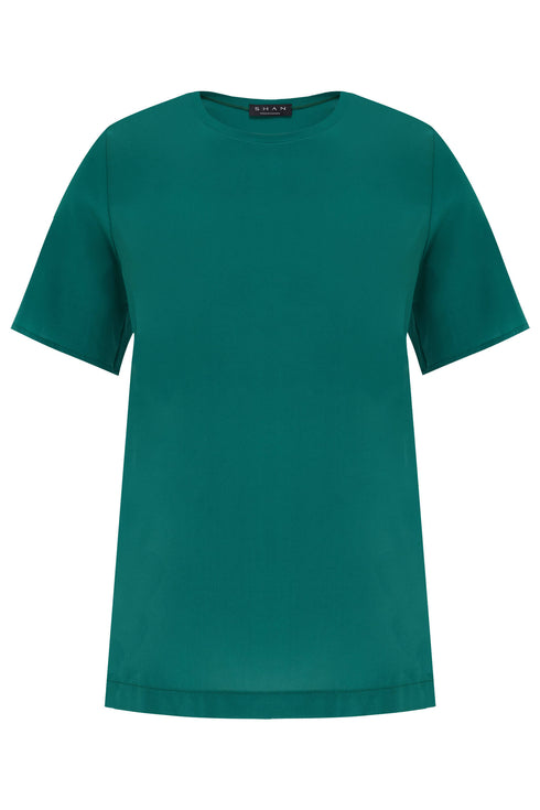 Shan Soie Short-Sleeve Silk T-Shirt