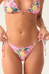 PQ Swim Swim Dahlia Embroidered Lettuce Edge Tie Side Bottom