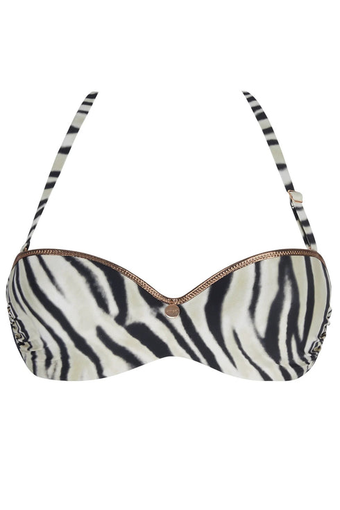 Antigel B49 La Tigre Blanc Strapless Bandeau Bikini