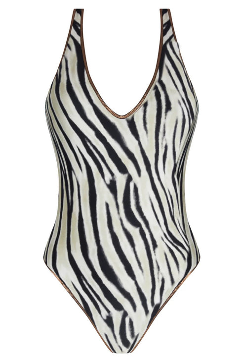 Antigel B49 La Tigre Blanc Non Wire Halter Swimsuit