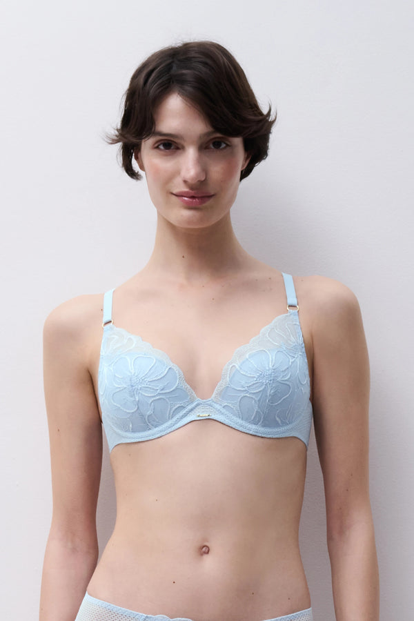 Chantelle Fleurs Lace Plunge Contour Bra