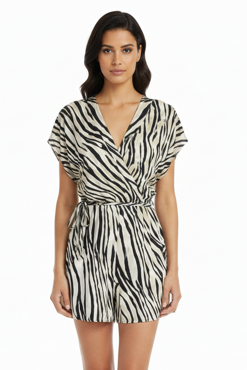 Antigel B49 La Tigre Blanc Jumpsuit Short Beach Wear