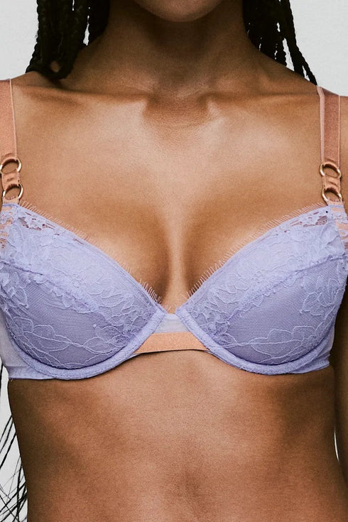 Sarda Lovelace Push Up Bra Removable Pads