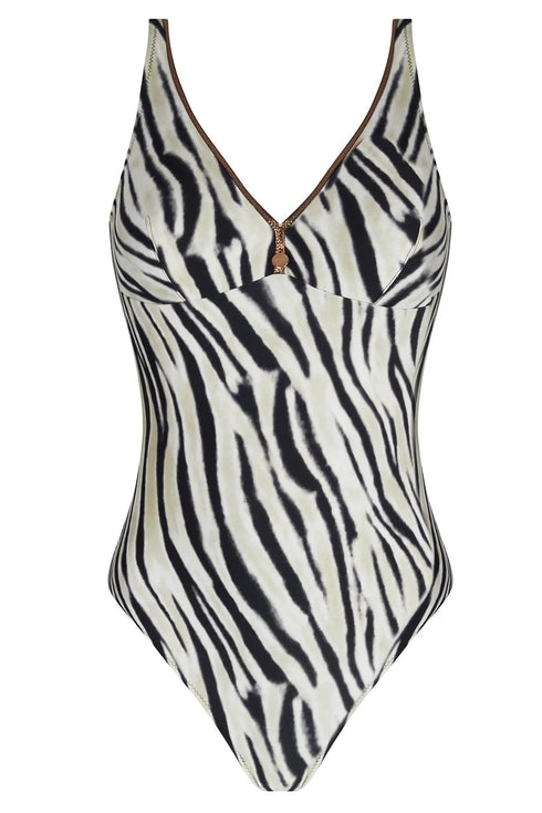 Antigel B49 La Tigre Blanc Non Wire Halter Swimsuit