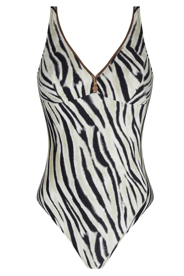 Antigel B49 La Tigre Blanc Non Wire Halter Swimsuit