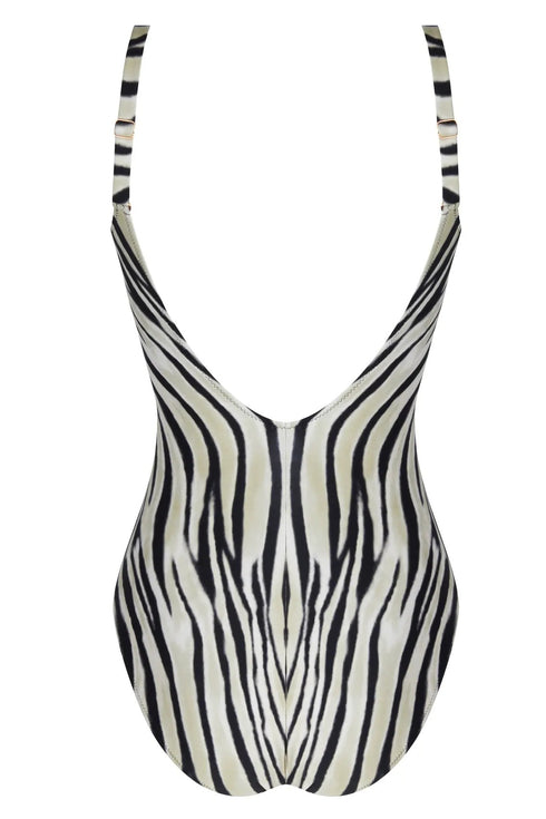 Antigel B49 La Tigre Blanc Non Wire Halter Swimsuit