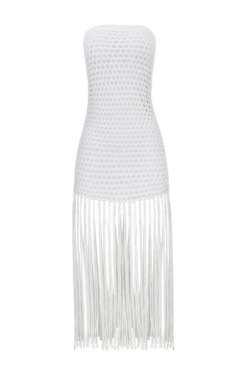 PQ Swim Water Lily Vanessa Strapless Fringe Dress