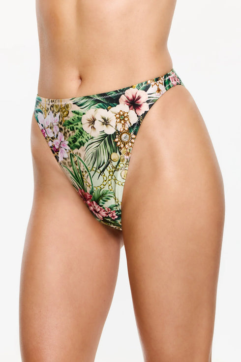 Gottex Flirtt Jungle Treasure High Waist High Leg Bikini Bottom