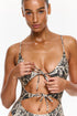 Gottex Flirtt Silky Python Tie Cut Out One Piece