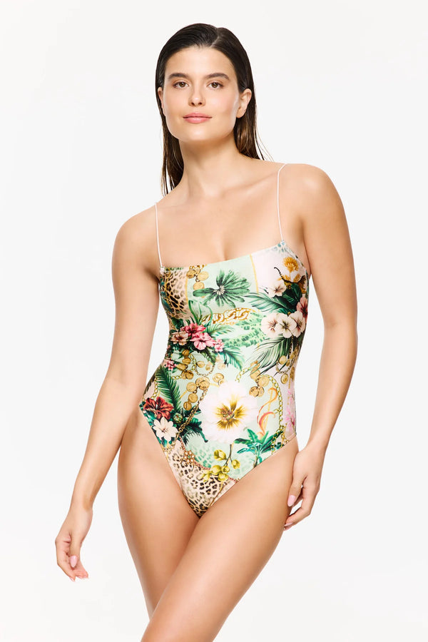 Gottex Flirtt Jungle Treasure Open Back One Piece