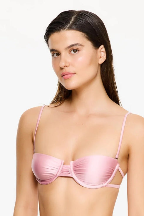 Gottex Flirtt Satin Royale Underwire Bandeau Bikini Top