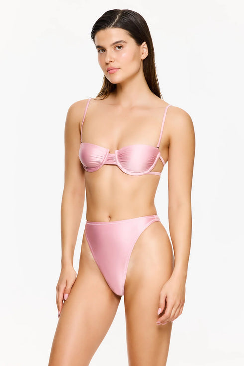 Gottex Flirtt Satin Royale High Waist High Leg Bikini Bottom
