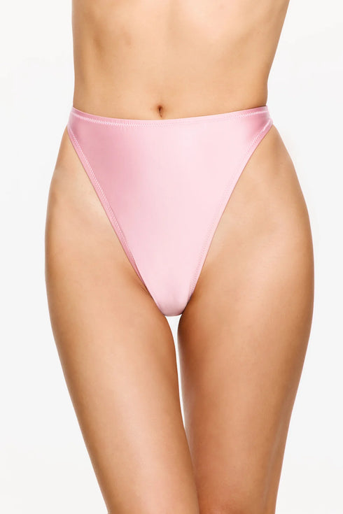 Gottex Flirtt Satin Royale High Waist High Leg Bikini Bottom