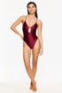 Gottex Flirtt Satin Royale Front Cut Out One Piece