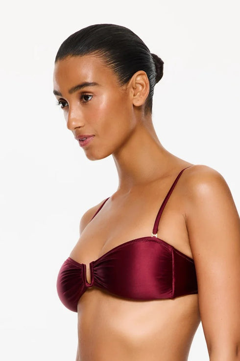 Gottex Flirtt Satin Royale Bandeau Bikini Top