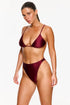Gottex Flirtt Satin Royale High Waist High Leg Bikini Bottom