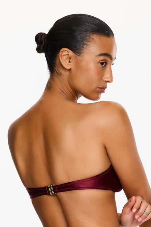 Gottex Flirtt Satin Royale Bandeau Bikini Top